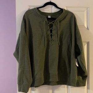 Women’s lace up sweatshirt